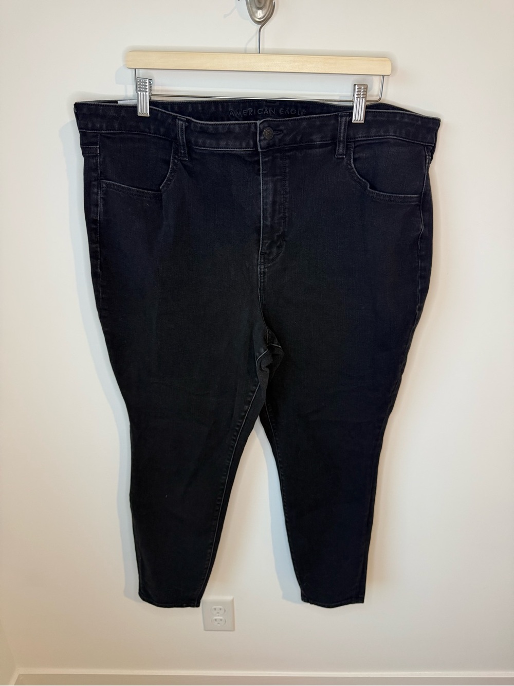 American Eagle Outfitters Black Dream Stretch High-Rise Women's Jeans | 22R